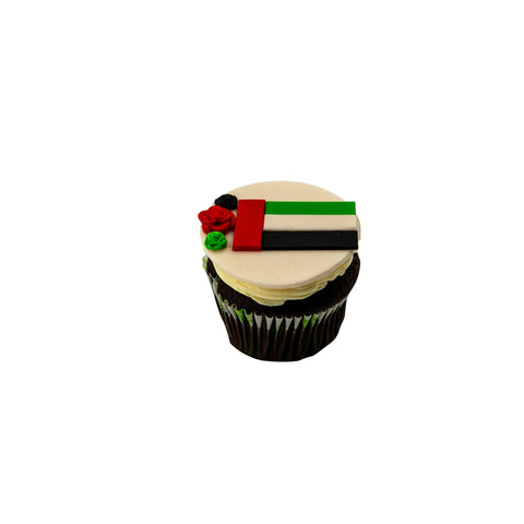 Rose Flag Cupcake - Chocolate