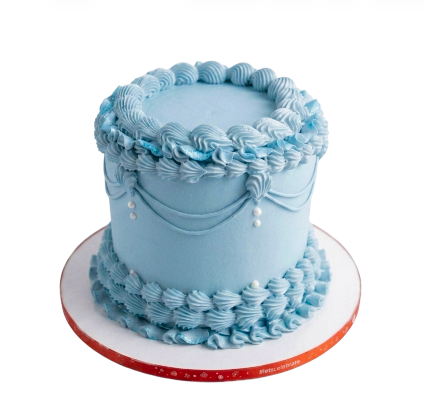 Blue Elegant Vintage Cake