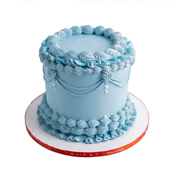 Blue Elegant Vintage Cake