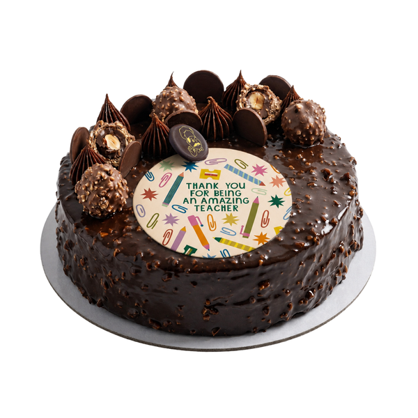 Teacher's Day Ferrero Rocher Photo Cake - 1 KG