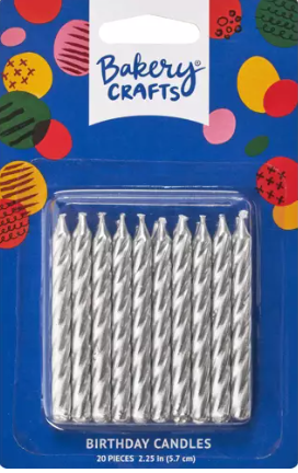 Spiral Silver Candle