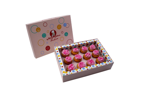 Pink October Mini Cupcakes Box - 12pcs
