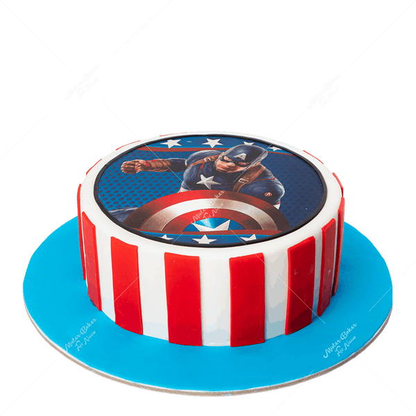 Captain America Photo Cake