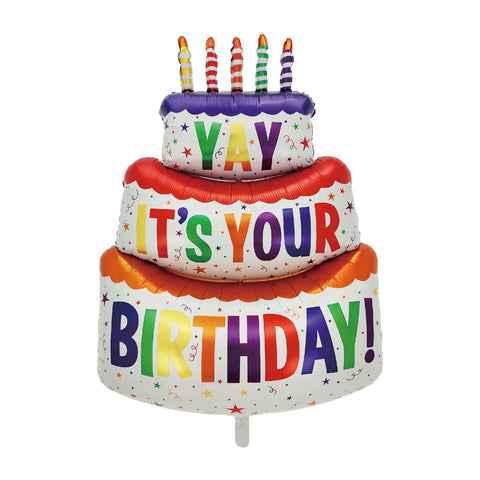 Birthday Cake Foil Balloon 40in