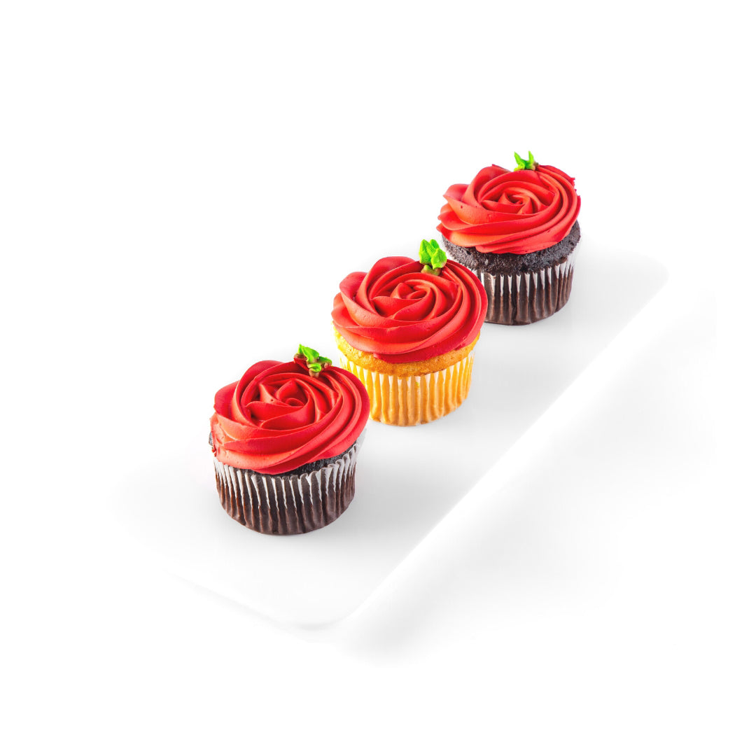 Berry Red Rose Cupcake
