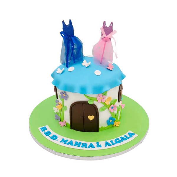Ballerina Cottage Themed Cake