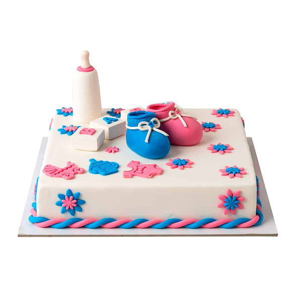 Baby shoes cake