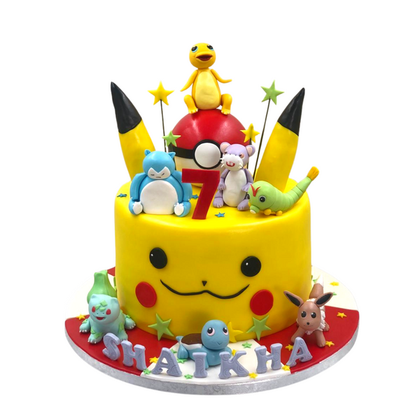 Pikachu and Friends Cake