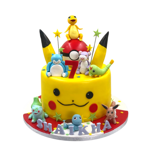 Pikachu and Friends Cake
