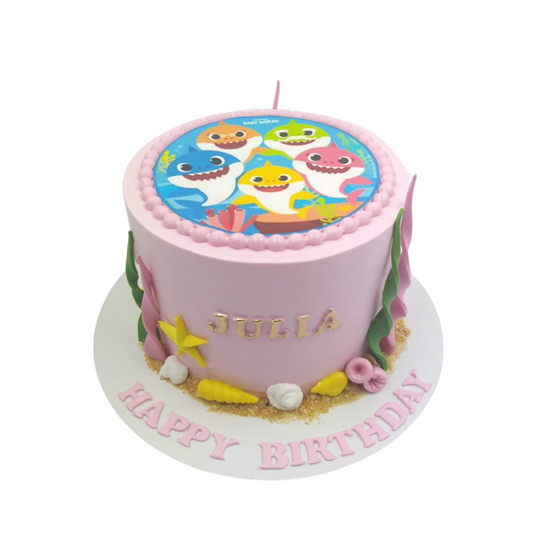 Pink Baby Shark Cake