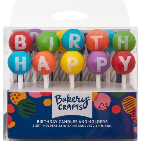 Happy Birthday 3D Round Candle Holder