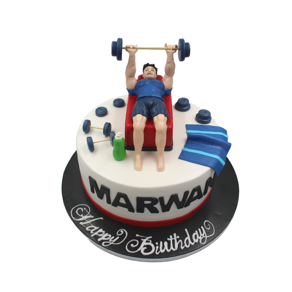 Designer Gym Theme Birthday Cake, Miras | Fitness cake, Cake, Themed  birthday cakes