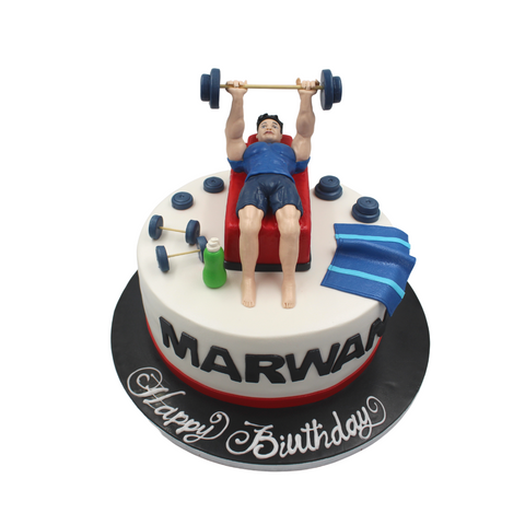 Gym Fitness Themed Cake