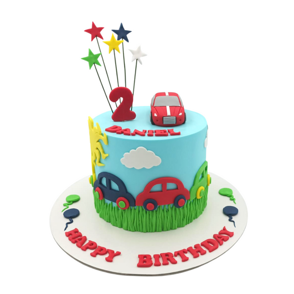 Red Car Themed cake | Birthday Cake In Dubai | Cake Delivery – Mister Baker