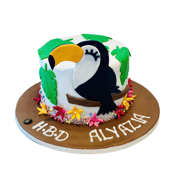 Toucan 2D cake