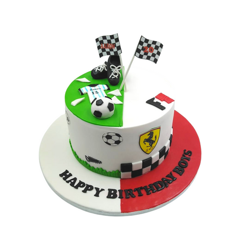 Football & Ferrari Cake
