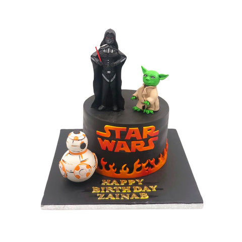 Darth Vader & Yoda Star Wars Cake
