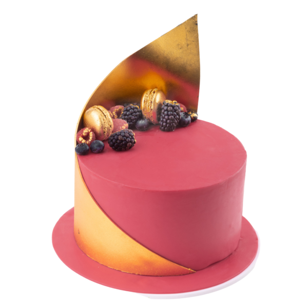 Golden Wrap Berries cake