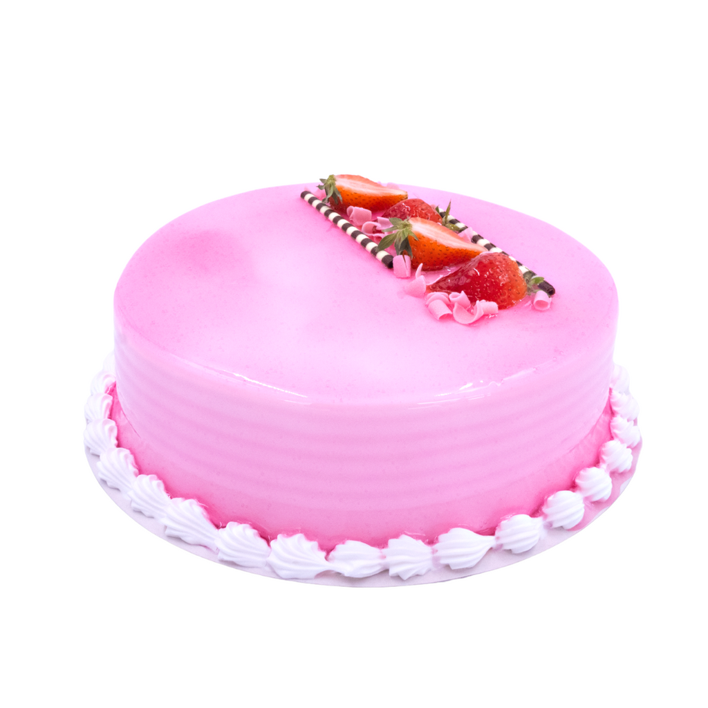 Buy Round Shape Strawberry Flavour Cake Online