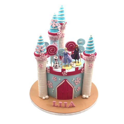Frozen Land Castle Cake