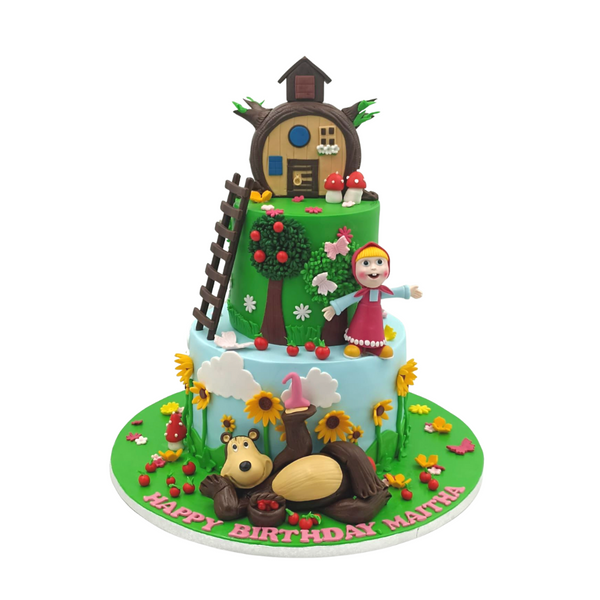 Masha and the Bear tier Cake