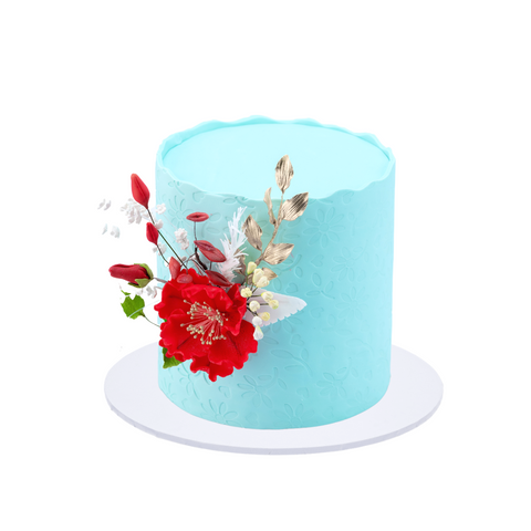 Floral Embossed Cake