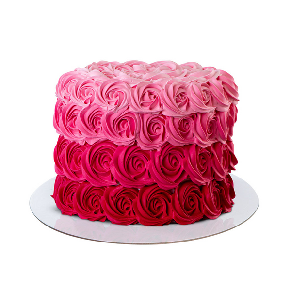 Tall Pink Swirl Cake