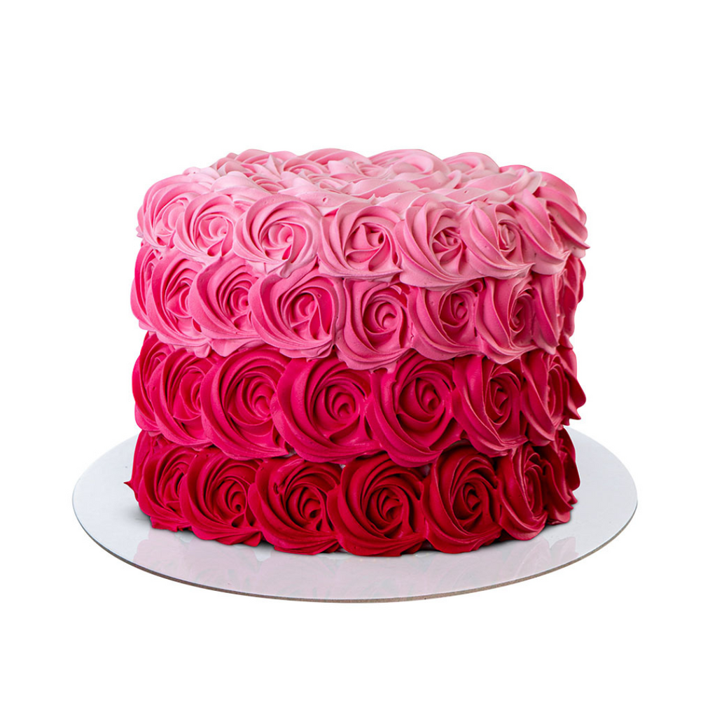 Tall Pink Swirl Cake