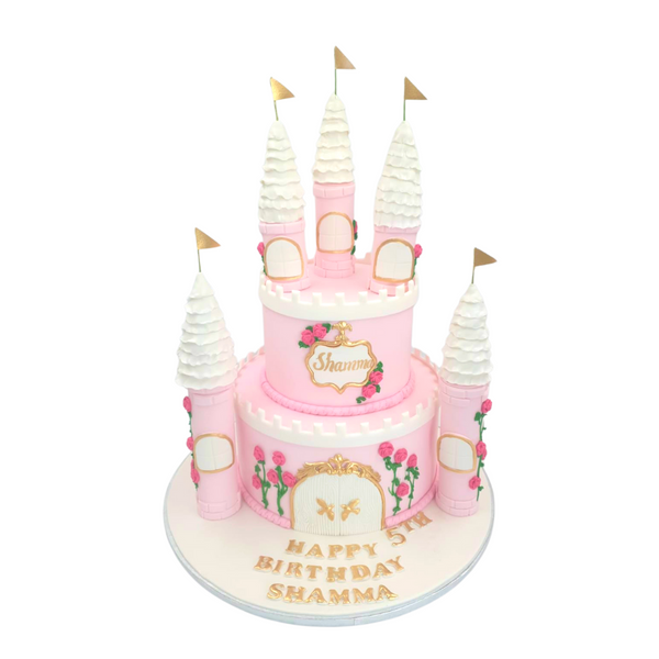Pink Castle Cake