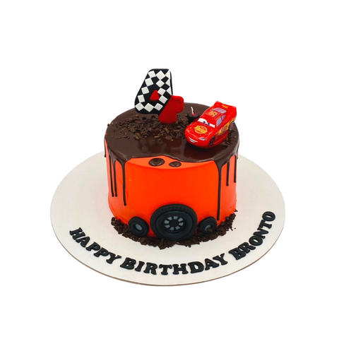 Lightning Mcqueen Candle Cake