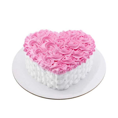 Pink Heart Basket Cake