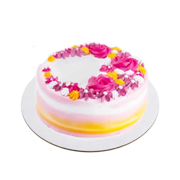 Floral Crescent Cake