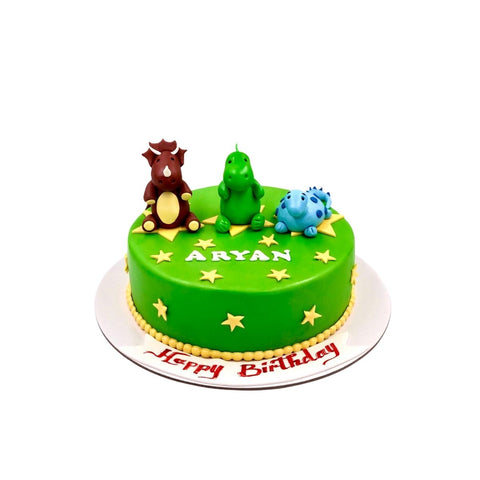 Baby Dinosaur & Stars Cake