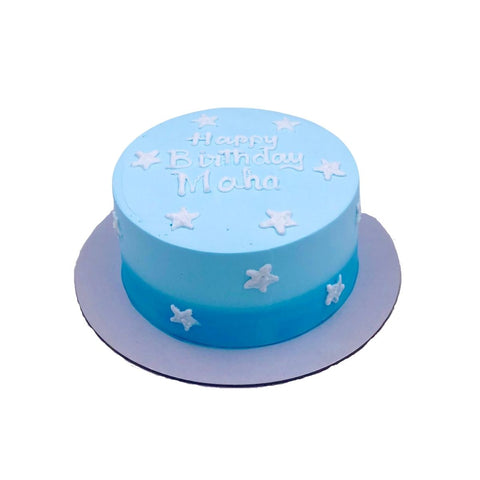 Blue Minimalistic Stars Cake