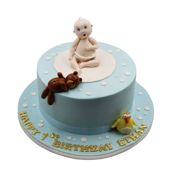 Baby and bear cake
