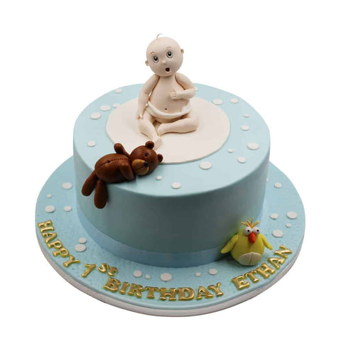 Baby and bear cake