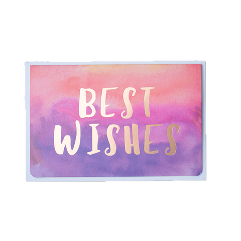 Best Wishes Watercolor Greeting Card