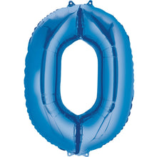 Blue Number Foil Balloon