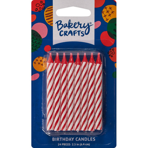 Candy Stripe Candles