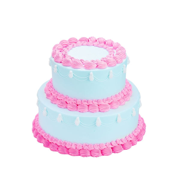 Classic Pink And Blue Vintage Cake