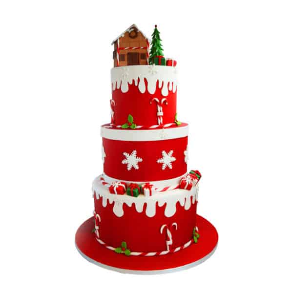 Snowflakes Cake | Order Christmas Cake Online | Cake Delivery In UAE ...