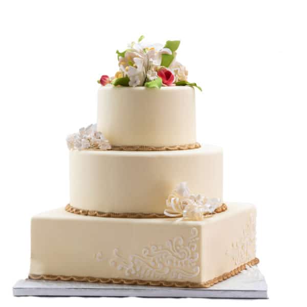 Classic Rectangular Wedding Cake