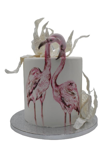 Flamingo Painted Cake, Birthday Cake In Dubai
