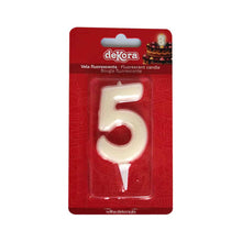 Fluorescent Number Candles 0-9
