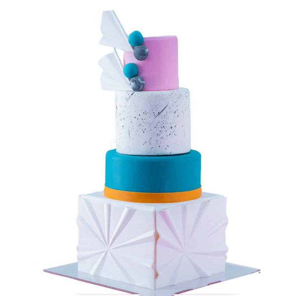 Geometric Wedding Cake