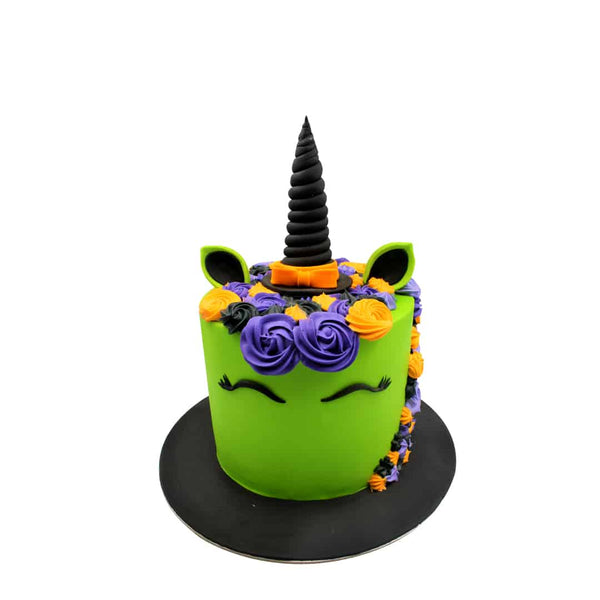 Green Witch Halloween Cake