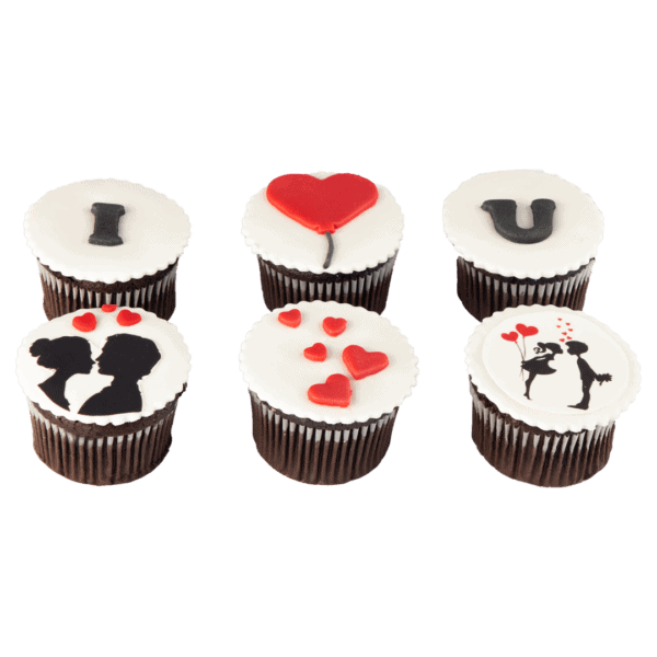 I Love You Fondant Cupcakes