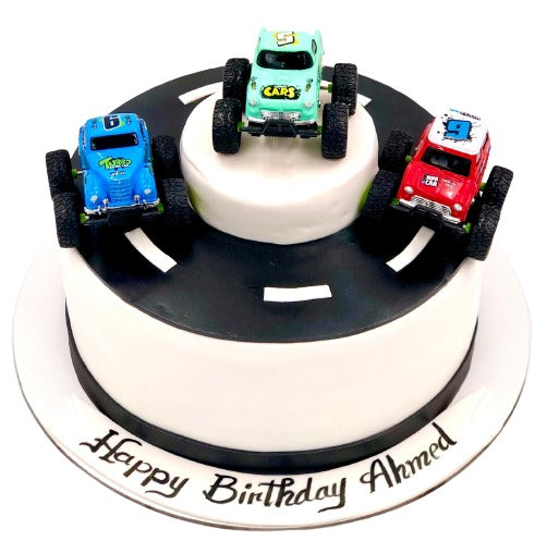 White Truck Cake