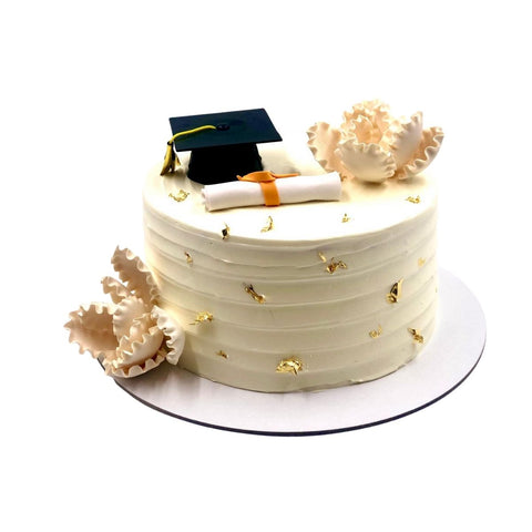 Marble & Gold Graduation Cake