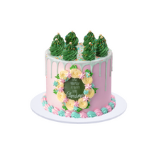 Pink Christmas Drip Cake | Christmas Cakes